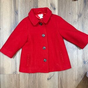 Crewcuts Red Wool Coat 2T